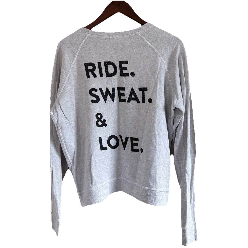 Good Hyouman Peloton “Ride. Sweat. & Love.” Women’s Gray Sweatshirt Size Medium